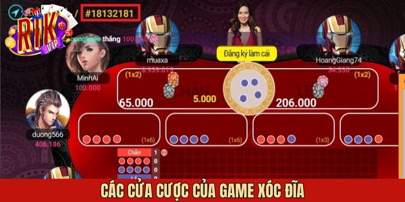 Tổng hợp các loại cược phổ biến có trong xóc đĩa