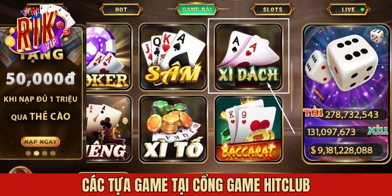 Danh mục chi tiết các sản phẩm hiện có tại cổng game