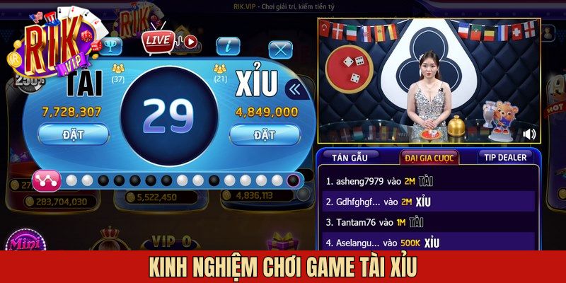 Kinh nghiệm chinh phục tài xỉu hiệu quả
