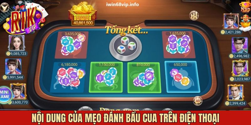 Thông tin về phương pháp đánh bầu cua trên điện thoại